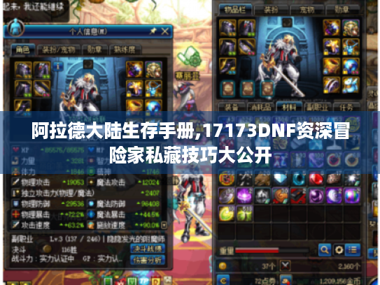 阿拉德大陆生存手册,17173DNF资深冒险家私藏技巧大公开 阿拉德大陆生存手册,17173DNF资深冒险家私藏技巧大公开