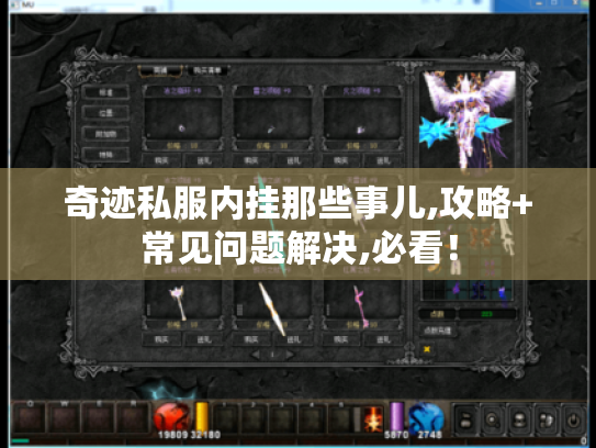 奇迹私服内挂那些事儿,攻略+常见问题解决,必看! 奇迹私服内挂那些事儿,攻略+常见问题解决,必看!