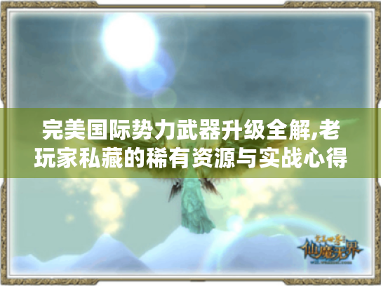 完美国际势力武器升级全解,老玩家私藏的稀有资源与实战心得 完美国际势力武器升级全解,老玩家私藏的稀有资源与实战心得