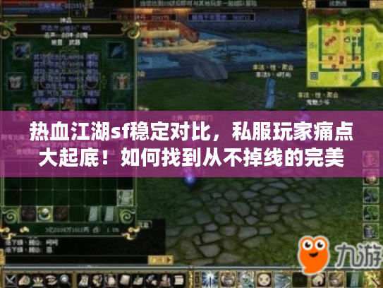 热血江湖sf稳定对比，私服玩家痛点大起底！如何找到从不掉线的完美服务器？