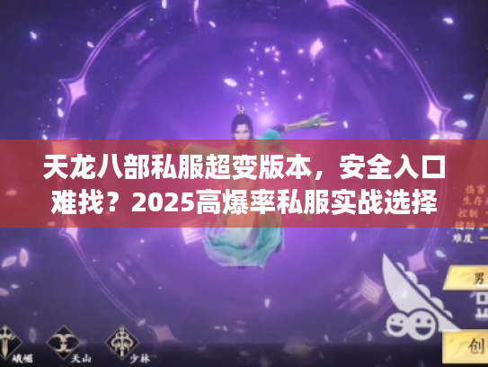 天龙八部私服超变版本,安全入口难找?2025高爆率私服实战选择法 天龙八部私服超变版本,安全入口难找?2025高爆率私服实战选择法