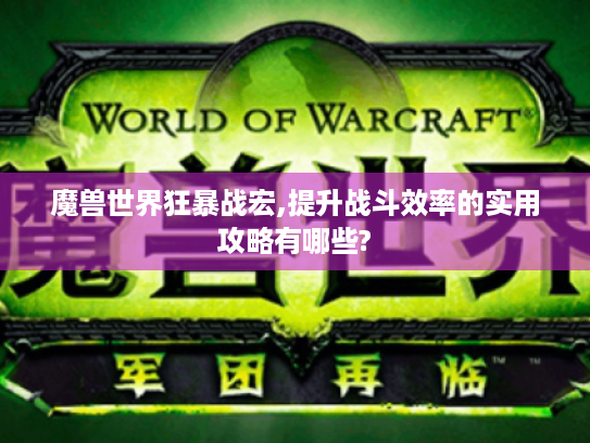 魔兽世界狂暴战宏,提升战斗效率的实用攻略有哪些? 魔兽世界狂暴战宏,提升战斗效率的实用攻略有哪些?