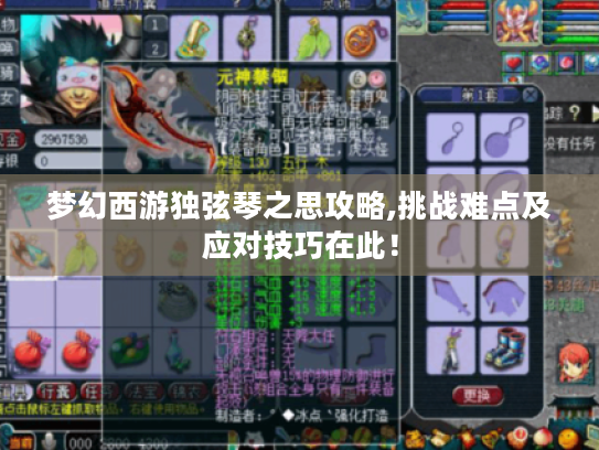 梦幻西游独弦琴之思攻略,挑战难点及应对技巧在此! 梦幻西游独弦琴之思攻略,挑战难点及应对技巧在此!