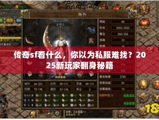 传奇sf看什么,你以为私服难找?2025新玩家翻身秘籍 传奇sf看什么,你以为私服难找?2025新玩家翻身秘籍