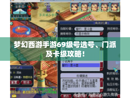 梦幻西游手游69级号选号、门派及卡级攻略! 梦幻西游手游69级号选号、门派及卡级攻略!