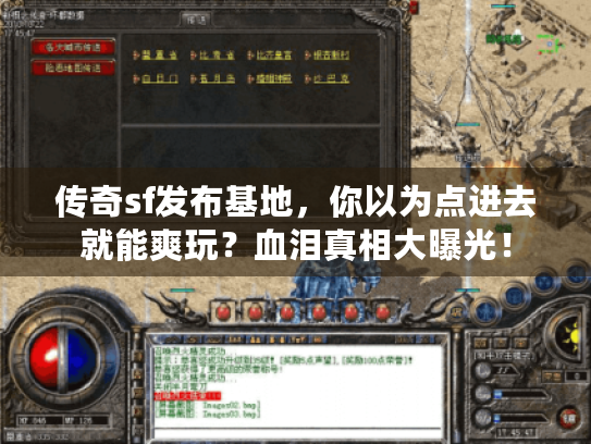 传奇sf发布基地,你以为点进去就能爽玩?血泪真相大曝光! 传奇sf发布基地,你以为点进去就能爽玩?血泪真相大曝光!