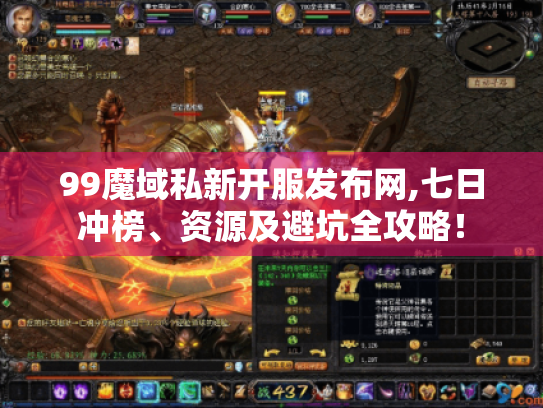 99魔域私新开服发布网,七日冲榜、资源及避坑全攻略！