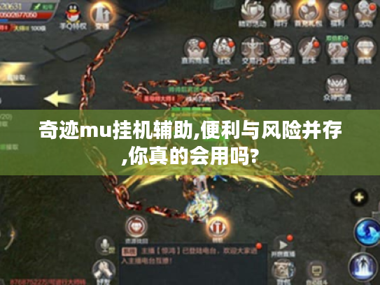 奇迹mu挂机辅助,便利与风险并存,你真的会用吗? 奇迹mu挂机辅助,便利与风险并存,你真的会用吗?