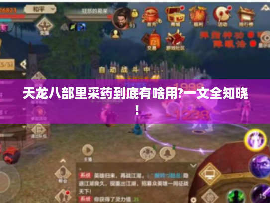 天龙八部里采药到底有啥用?一文全知晓! 天龙八部里采药到底有啥用?一文全知晓!