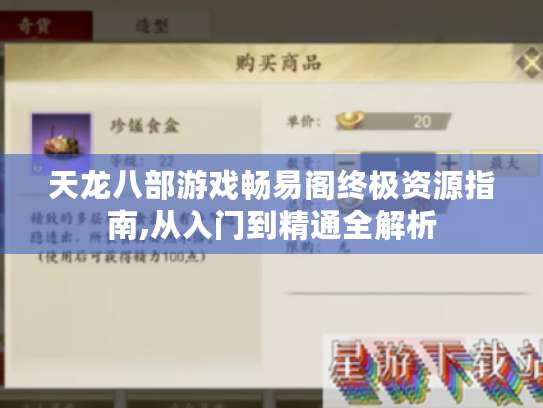 天龙八部游戏畅易阁终极资源指南,从入门到精通全解析 天龙八部游戏畅易阁终极资源指南,从入门到精通全解析