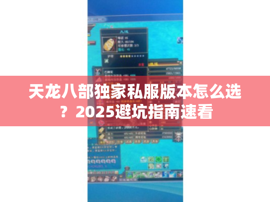 天龙八部独家私服版本怎么选？2025避坑指南速看