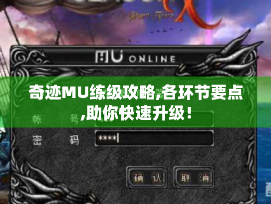 奇迹MU练级攻略,各环节要点,助你快速升级! 奇迹MU练级攻略,各环节要点,助你快速升级!