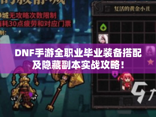 DNF手游全职业毕业装备搭配及隐藏副本实战攻略! DNF手游全职业毕业装备搭配及隐藏副本实战攻略!