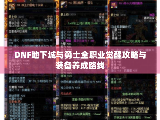 DNF地下城与勇士全职业觉醒攻略与装备养成路线