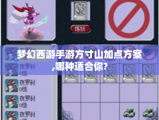 梦幻西游手游方寸山加点方案,哪种适合你? 梦幻西游手游方寸山加点方案,哪种适合你?