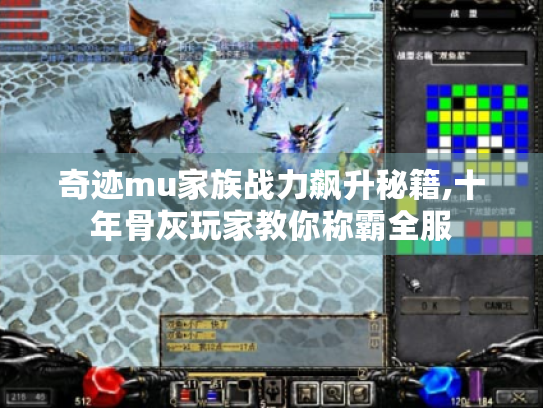 奇迹mu家族战力飙升秘籍,十年骨灰玩家教你称霸全服 奇迹mu家族战力飙升秘籍,十年骨灰玩家教你称霸全服