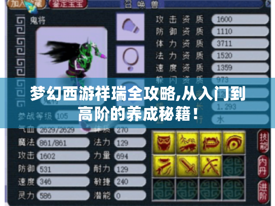 梦幻西游祥瑞全攻略,从入门到高阶的养成秘籍! 梦幻西游祥瑞全攻略,从入门到高阶的养成秘籍!