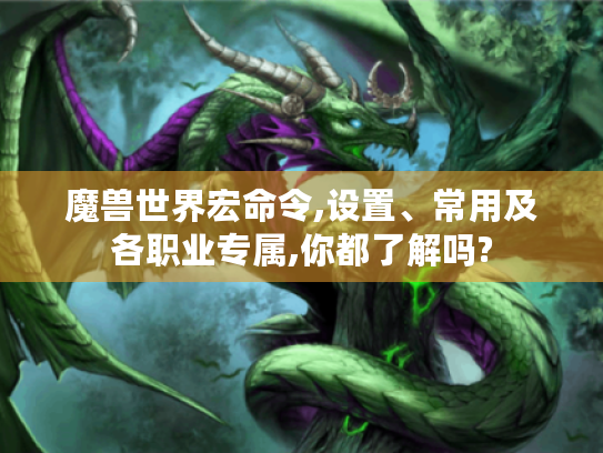 魔兽世界宏命令,设置、常用及各职业专属,你都了解吗?