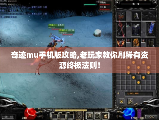 奇迹mu手机版攻略,老玩家教你刷稀有资源终极法则! 奇迹mu手机版攻略,老玩家教你刷稀有资源终极法则!