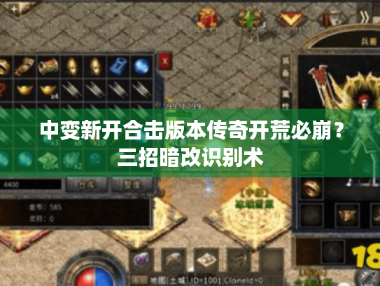 中变新开合击版本传奇开荒必崩?三招暗改识别术 中变新开合击版本传奇开荒必崩?三招暗改识别术
