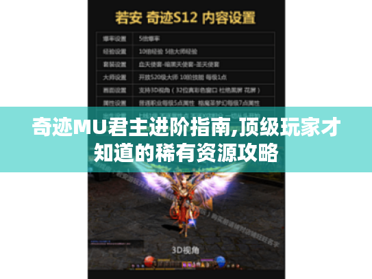 奇迹MU君主进阶指南,顶级玩家才知道的稀有资源攻略 奇迹MU君主进阶指南,顶级玩家才知道的稀有资源攻略