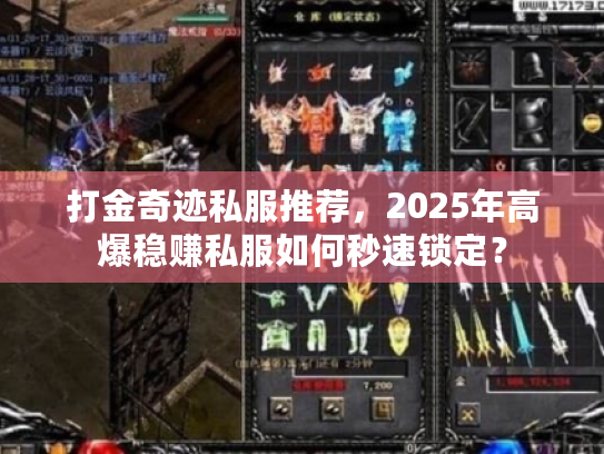 打金奇迹私服推荐,2025年高爆稳赚私服如何秒速锁定? 打金奇迹私服推荐,2025年高爆稳赚私服如何秒速锁定?