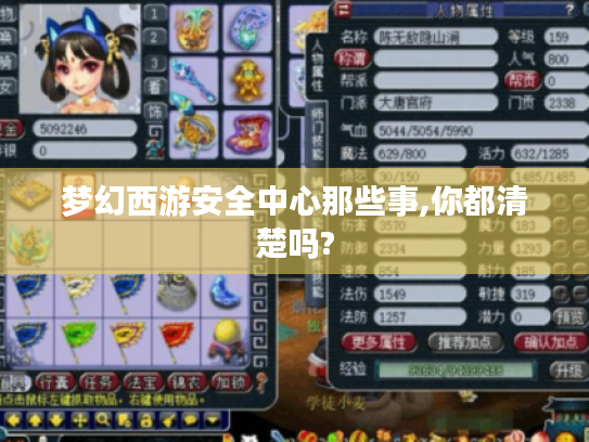 梦幻西游安全中心那些事,你都清楚吗? 梦幻西游安全中心那些事,你都清楚吗?