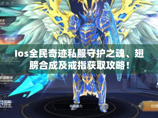 Ios全民奇迹私服守护之魂、翅膀合成及戒指获取攻略! Ios全民奇迹私服守护之魂、翅膀合成及戒指获取攻略!