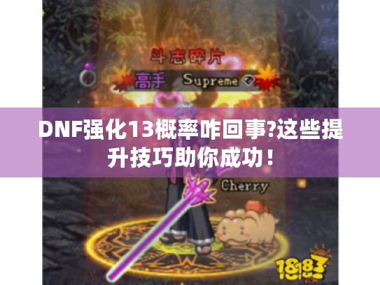 DNF强化13概率咋回事?这些提升技巧助你成功！
