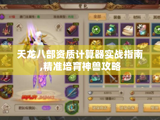 天龙八部资质计算器实战指南,精准培育神兽攻略 天龙八部资质计算器实战指南,精准培育神兽攻略
