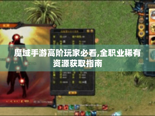 魔域手游高阶玩家必看,全职业稀有资源获取指南 魔域手游高阶玩家必看,全职业稀有资源获取指南
