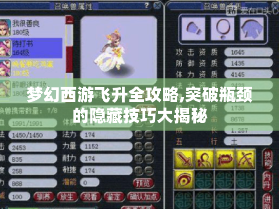 梦幻西游飞升全攻略,突破瓶颈的隐藏技巧大揭秘 梦幻西游飞升全攻略,突破瓶颈的隐藏技巧大揭秘