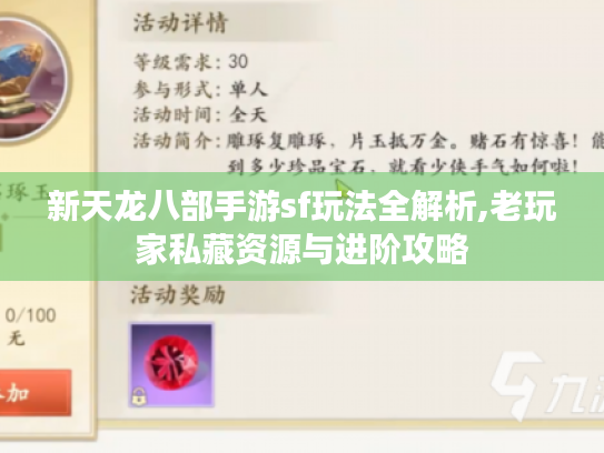 新天龙八部手游sf玩法全解析,老玩家私藏资源与进阶攻略