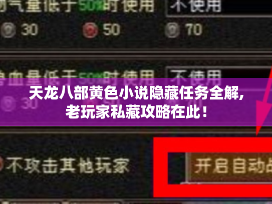 天龙八部黄色小说隐藏任务全解,老玩家私藏攻略在此! 天龙八部黄色小说隐藏任务全解,老玩家私藏攻略在此!