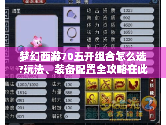梦幻西游70五开组合怎么选?玩法、装备配置全攻略在此！