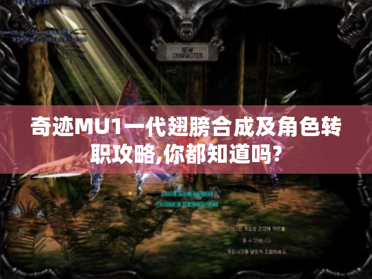 奇迹MU1一代翅膀合成及角色转职攻略,你都知道吗? 奇迹MU1一代翅膀合成及角色转职攻略,你都知道吗?
