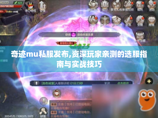 奇迹mu私服发布,资深玩家亲测的选服指南与实战技巧 奇迹mu私服发布,资深玩家亲测的选服指南与实战技巧