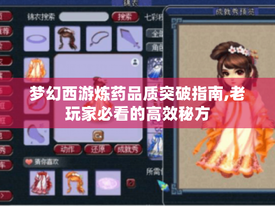 梦幻西游炼药品质突破指南,老玩家必看的高效秘方 梦幻西游炼药品质突破指南,老玩家必看的高效秘方