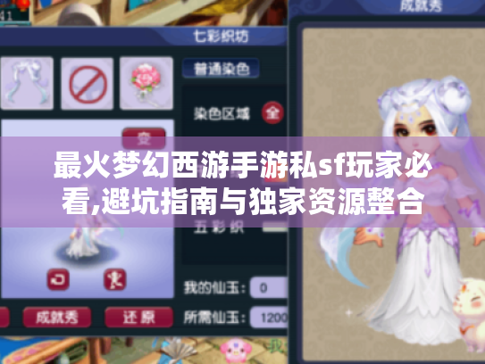 最火梦幻西游手游私sf玩家必看,避坑指南与独家资源整合 最火梦幻西游手游私sf玩家必看,避坑指南与独家资源整合
