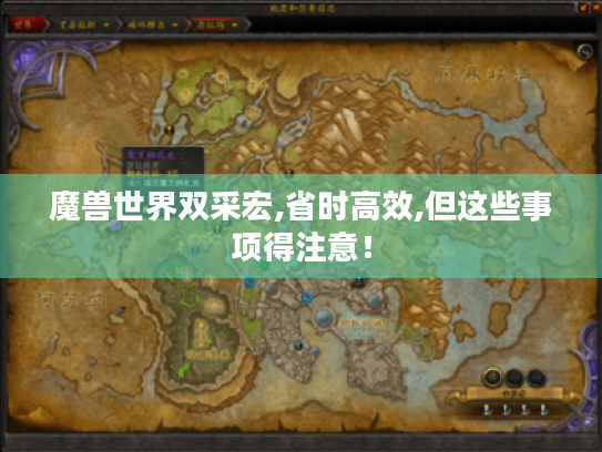 魔兽世界双采宏,省时高效,但这些事项得注意! 魔兽世界双采宏,省时高效,但这些事项得注意!