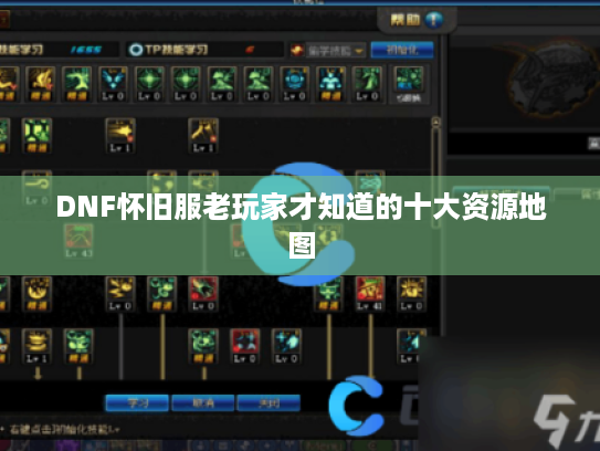 DNF怀旧服老玩家才知道的十大资源地图 DNF怀旧服老玩家才知道的十大资源地图