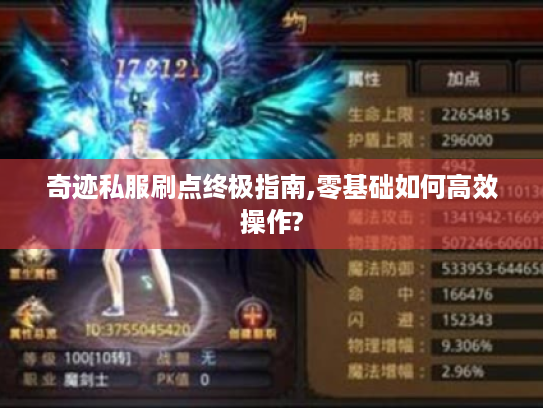 奇迹私服刷点终极指南,零基础如何高效操作? 奇迹私服刷点终极指南,零基础如何高效操作?