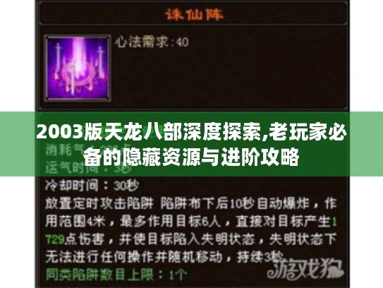 2003版天龙八部深度探索,老玩家必备的隐藏资源与进阶攻略