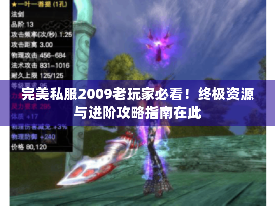 完美私服2009老玩家必看!终极资源与进阶攻略指南在此 完美私服2009老玩家必看!终极资源与进阶攻略指南在此