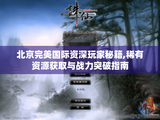 北京完美国际资深玩家秘籍,稀有资源获取与战力突破指南 北京完美国际资深玩家秘籍,稀有资源获取与战力突破指南