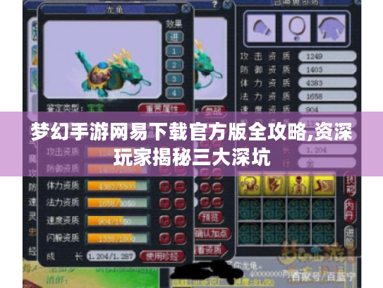 梦幻手游网易下载官方版全攻略,资深玩家揭秘三大深坑 梦幻手游网易下载官方版全攻略,资深玩家揭秘三大深坑
