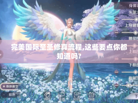 完美国际至圣修真流程,这些要点你都知道吗? 完美国际至圣修真流程,这些要点你都知道吗?