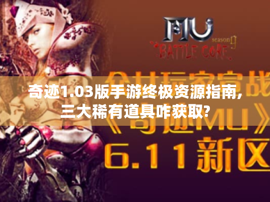 奇迹1.03版手游终极资源指南,三大稀有道具咋获取? 奇迹1.03版手游终极资源指南,三大稀有道具咋获取?
