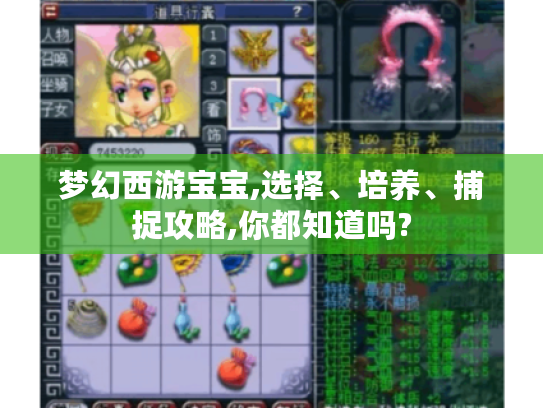 梦幻西游宝宝,选择、培养、捕捉攻略,你都知道吗? 梦幻西游宝宝,选择、培养、捕捉攻略,你都知道吗?