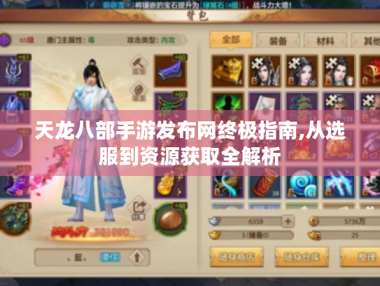 天龙八部手游发布网终极指南,从选服到资源获取全解析
